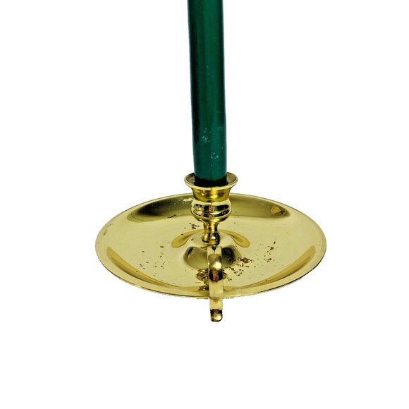 Baldwin Solid Brass Maid Chamberstick Candlestick Candle Holder Vintage Patina - Picture 3 of 14